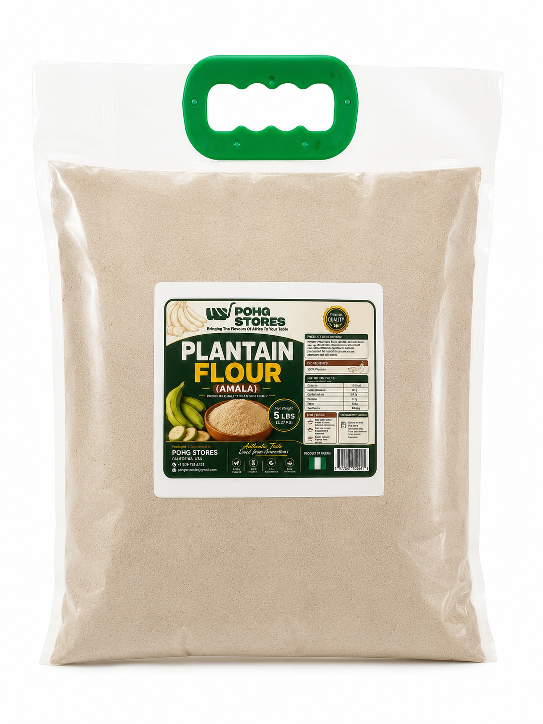 Nigerian Plantain Flour | Unripe Plantain Flour | 5lbs