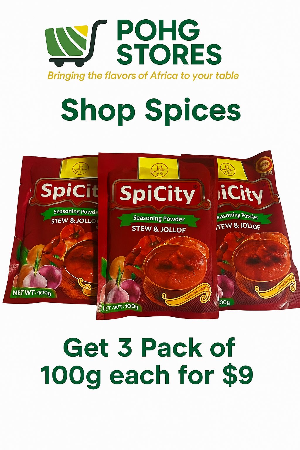 Spicity Jollof Seasoning/3pack