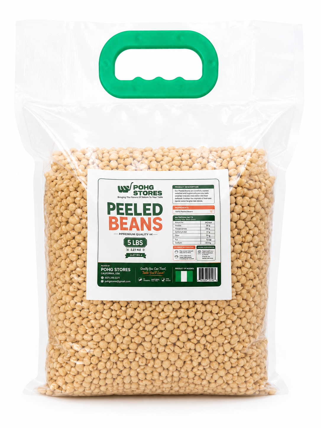 Nigerian Peeled Beans | Peeled Black-Eyed Beans | African Grocery/5lbs
