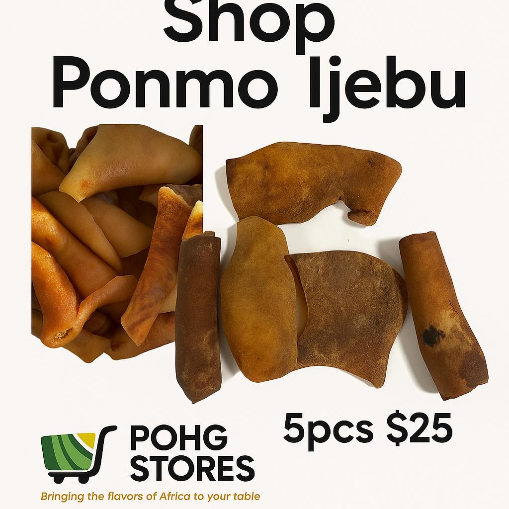 Ponmo ijebu/washed Dried/5pcs
