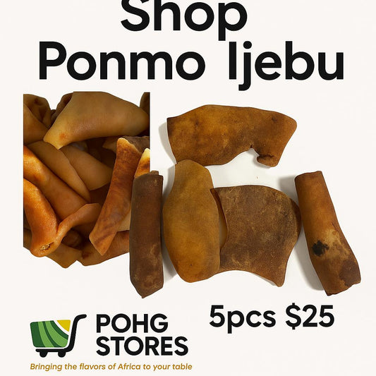 Ponmo ijebu/washed Dried/5pcs